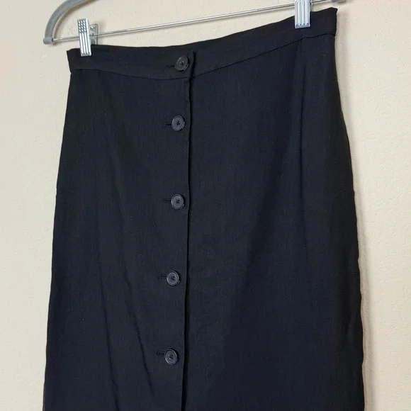 Aritzia Wilfred Charrière Button Front Linen Blend‎ Blaxn Midi Skirt - Picture 9 of 15